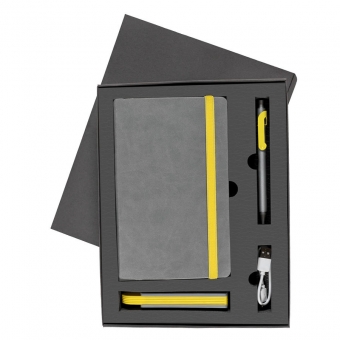 Набор FANCY:универсальное зарядное устройство(2200мAh), блокнот и ручка в подарочной коробке - 20217